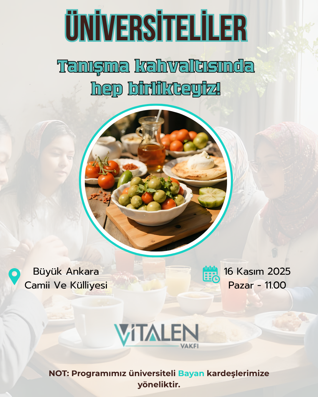 Üniversiteliler Hanımlar Tanışma Kahvaltısında Buluşuyor